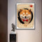 Japanische Tierporträt Wandkunst Leinwand Gemälde Enso Shiba Inu Poster und Drucke Tierbilder für Heimtextilien 50x70cm Rahmenlos