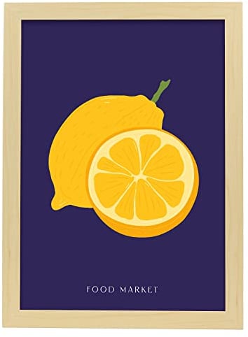 Nacnic Abstraktes Pop Art Poster Zitrone Moderne Kunstwerke für die Innendekoration.