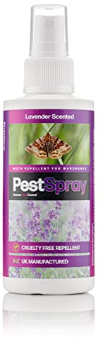 EFA International Lavender Moth PestSpray, Lavender Oil Spray, Moth Repellent, 150ml Spray Bottle, Moth Repellent for Wardrobe, Natural Moth Repellent Spray