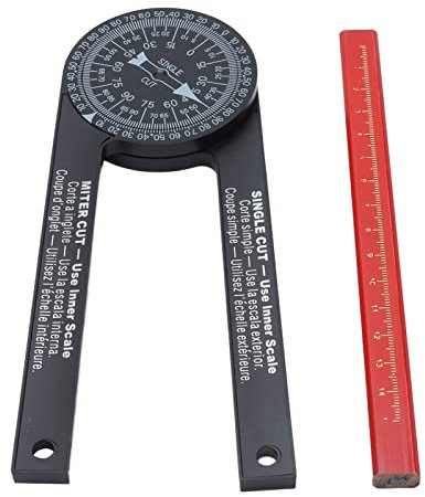 Tyenaza Goniometro per troncatrice, Strumento per Guida di Taglio per mirino angolare con Righello per falegnami, Idraulici, edilizia, bricolage