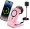 Smtcsl - Estación de carga inalámbrica 3 en 1, soporte de cargador rápido compatible para iPhone/Apple Watch/Airpods, batería Mag-Safe de 5000 mAh, batería USB C para 15, 14, 13, 12, adaptador PD de