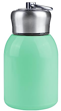 DesignBox Mini Thermal Mug, 10oz/300ML Mini Mug Leak Proof Vacuum Flasks Travel Cup Portable Stainless Steel Drink Water Bottle for Indoor Outdoor (Light Green)