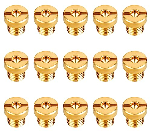 Vergaser Düsen, 15 PCS M6 Vergaser Düse Hauptdüsenset Satz, für 12mm - 17,5mm Dellorto Vergaser für Roller Motorrad Schaltmoped,M6 60-130 Hauptdüsenset Satz