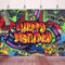 80er und 90er Jahre Rock N Roll Hip Hop Graffiti Fotoautomaten Hintergrund Banner – Retro Disco Party oder Punk Rock Musik Party Hintergrund Banner Dekoration 180 x 120 cm BECKTEN