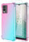 Osophter for Nokia C32 Phone Case: with 2pcs Screen Protector,two color gradient reinforced corner TPU shock absorption flexible Cell Phone Cover for Nokia C32(Pink Teal)