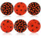 com-four® 6x piatti decorativi Halloween - piatti di plastica riutilizzabili con design ragno e zucca - piatti decorativi per uso alimentare - piatti decorativi (6 pezzi - ragno + zucca)