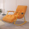 Gepolsterter Glider, Schaukelstuhl Für Das Kinderzimmer, Gleitliege, Schaukelstuhl Für Den Innenbereich, Gepolsterter Sitz, Sessel Mit Hoher Rückenlehne, Stuhl Mit Fußstütze, Für Kinderzimmer(orange)