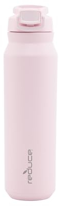 REDUCE Hydrate Pro Bouteille d'eau isotherme en acier inoxydable – Couvercle à rabat anti-fuite, passe au lave-vaisselle, sans BPA, double paroi sous vide, garde les boissons froides pendant 48