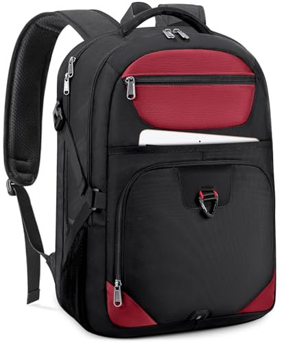 NEWHEY Laptop Rucksack for Men - Large Travel Backpack with USB Charging Port - Water Resistant - 17 Inch Business & Gaming Computer Backpack