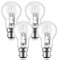 TobeBright 4-Pack 100W B22 Bayonet Halogen Bulbs, B22 A55 Halogen Light Bulbs Dimmable Warm White 2700K, 862lm Large Clear Bayonet Bulbs for Bedroom Hallway Living Room