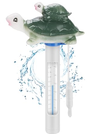 Atsmoce® Thermometre Piscine, Thermomètre Flottant Piscine avec Ficelle, Résistent aux chocs et à l’eau, Pour piscine, spa, basin, aquarium, étang (C)