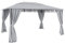 Gazebo Da Giardino 4 Tende Laterali Richiudibili Camino Antivento Struttura In Acciaio Robusto Impermeabile Teli Laterali 180 g/m² Per Esterno Giardino Piscina Fiere Ombreggiante Privacy 3x4M (Grigio)