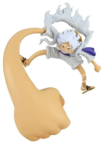 Banpresto Figura de Acción Monkey D. Luffy Gear 5 - One Piece Vol. 4 FL, Multicolor, Mediano BP89750P. Estatua Coleccionable de Piratas, Figura Detallada y óptima para Fans del Anime.