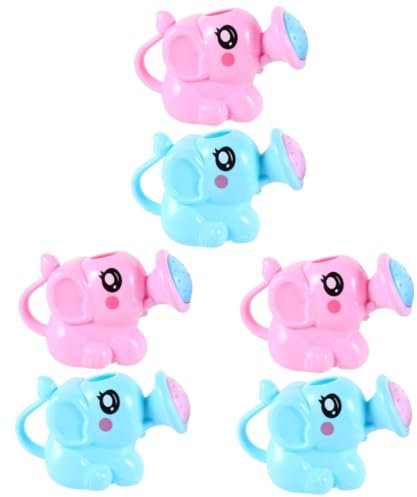VICASKY 6 Piezas regadera de Elefante Juguetes baño Bebe Juguetes bañera Bebe Juguetes de baño para niños balde de riego de baño regadera para Plantas de Interior Juguete de baño