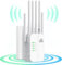 Répéteur WiFi,Amplificateur de Signal WiFi Puissant, 6 antennes, 2 Ports LAN, répéteurwifi, Couverture jusqu'à 11 000 m², répéteur WiFi pour la Maison et Le Bureau, Installation Facile