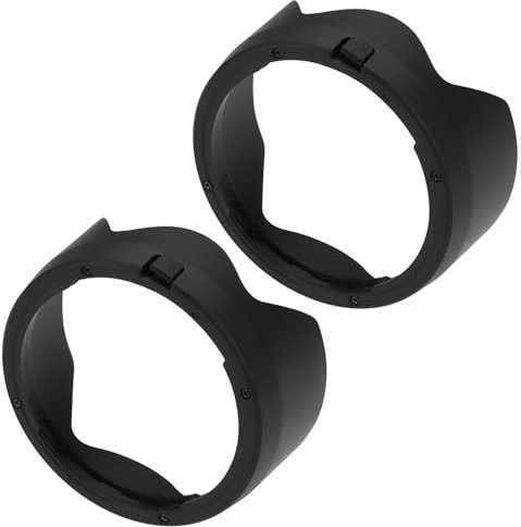 YINETTECH 2 Lot Pare-Soleil pour Objectif Appareil Photo Lotus Capuchon D'objectif à Baïonnette Compatible avec Canon EF 50 Mm F/1,8 STM Remplace Canon ES-68II Noir