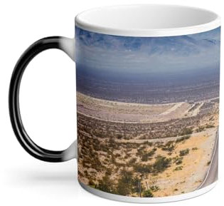 Thermoreagierende Tasse Magische Tasse – Route 66 USA Bikers Mythische Wüste – 325 ml