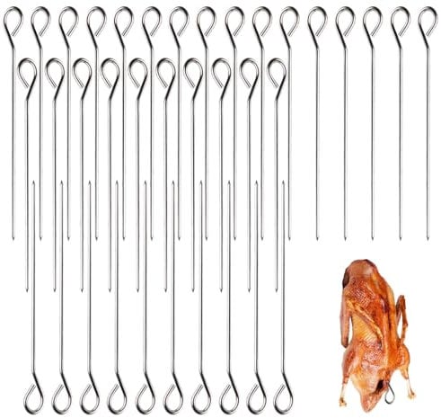 Eupneicu Rouladennadeln Aus Edelstahl [36pcs], Rouladennadeln 15cm, Rouladenspieße Mit Griff Und Scharfer Spitze, Rostfrei, Stabil Für Einfach Leckere Rouladen