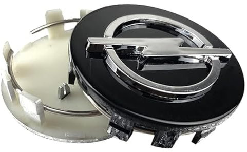 DNEOGOO 4 Stück Auto Radkappen für Opel Zafira A B Astra H G J K F Mokka Corsa B C D Vectra 60 mm, Felgenkappen Nabenkappen ABS Wheel Caps Radnabenabdeckung Auto Änderung Zubehör,A-Black