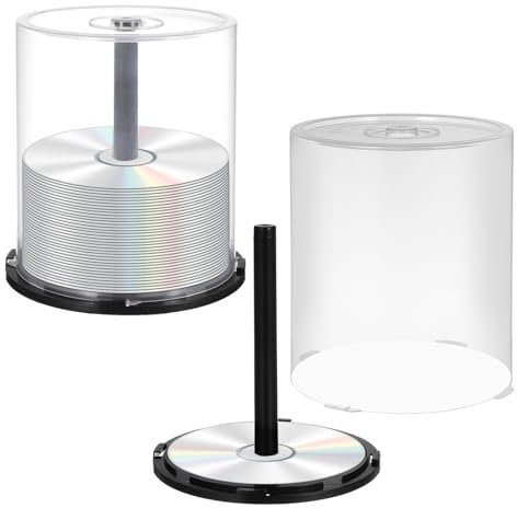 Veemoon 2stücke Dvd Aufbewahrungseimer Aus Klarem Kunststoff Leere Organizer Mit Großer Kapazität Für Discs Kompakte Und Tragbare Lösung Zur Disc-organisation