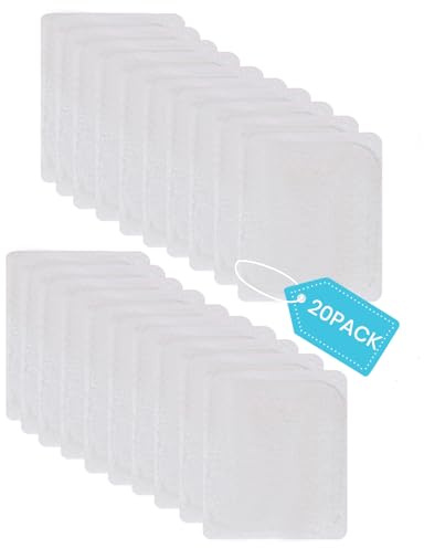 20 Pack Reusable Pads Compatible with Baseboard Cleaner Tool,Spone Mop Refills for Microfiber Cleaning