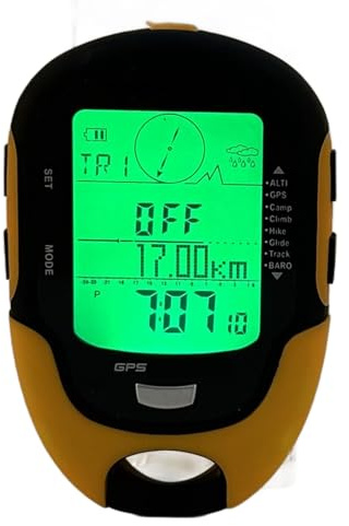 GPS Elektronischer Höhenmesser, regendes Multifunktion digitaler Höhenmesser digitaler Kompass -Wanderthermometer Außennavigation Altitude Messgerät Temperaturfeuchtigkeit