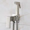 Bidet Wasserhahn Mischbatterie Messing Duscharmatur für Warm- und Kaltwasser Quadratisches Design für WC-Armaturen Gebürstetes Nickel-Finish