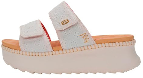 HEYDUDE Sandales - Nu-Pieds Delray Slide Eyelet 100 White 38.