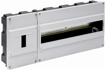 Unterputzdose für 16 Elemente, mit Estrich, ideal für Elektroinstallationen und sichere Schaltkreisverteilung.