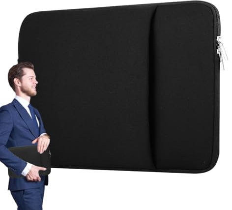 Custodia per computer portatile, morbida custodia per laptop, grande tasca con cerniera con design adatto ai viaggi, supporto leggero per notebook da 13 pollici protezione e comoda conservazione