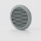4 Grey Round Wall Vent Cover – Fixed Blade Exterior Air Vent Grille – Weatherproof Soffit Outlet for HVAC, Extractor Fans, Dryer Vents, Bathroom or Kitchen Ventilation Systems 100mm
