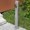 WNYAILLL Columna Agua jardín Acero Inoxidable, Fuente Jardin con Grifo, Columna Dispensadora de Agua, Cuadrada Grifo Decorativo Montado En El Piso, Fuente distribuidora de Agua