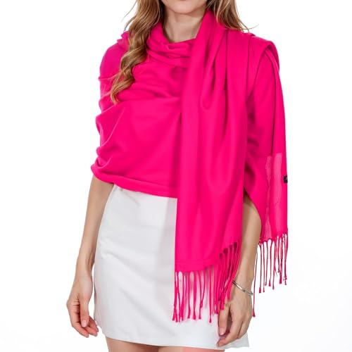 Abeillo Shawl Wraps for Women, Soft Pashmina Shawl with Fringes Blanket Wrap for Wedding Evening Dresses, Travel Accessory