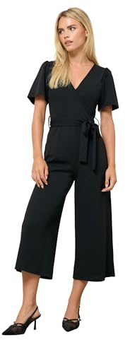 M&Co Petite Blue Cropped Jumpsuit - Women's