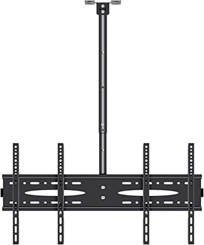 DRFGNF Soporte Universal para TV de Techo, Compatible con la mayoría de Pantallas LCD de 32, soporta hasta 70 kg, Altura Ajustable y telescópico.