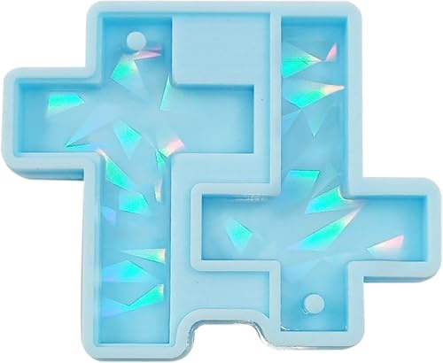 Silikonform mit blauem Kreuz, Ohrring-Anhänger, Schlüsselanhänger, Schmuck, Epoxidharz, Gießzubehör, Harzgussformen
