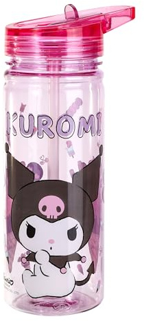 Kuromi Borraccia da 580 ml per bambini e scuola, realizzata in Tritan resistente, riutilizzabile, senza BPA