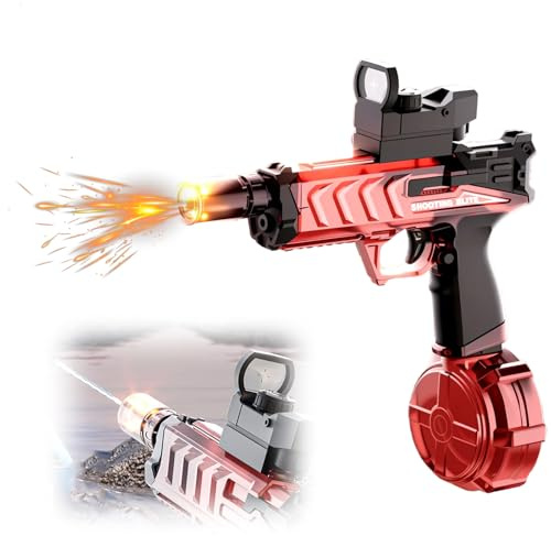 Electric Water Guns, 2026 Neu Elektrische Wasserpistole, Wasserpistole Große Reichweite Automatische Wasserpistole mit Großer Kapazität für Party Strand (Rot)