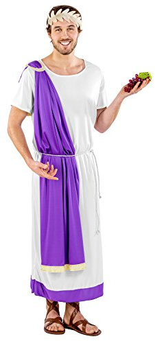 TecTake dressforfun Déguisement d’Empereur Marc Aurèle | avec Violets écharpe et Bandeau Couronne de Laurier d’Or (XL | no. 300217)