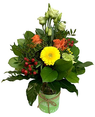 Blumenstrauß 'O Happy Day' inkl Glückwunschkarte Blumenversand ohne Versandkosten Prime by Blumen Senf