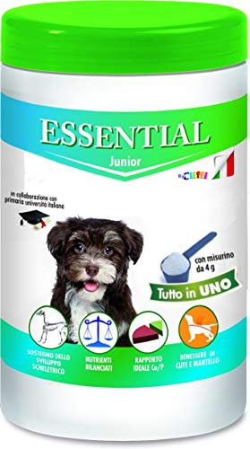 Essential Cane Junior Integratore per Dieta casalinga e Barf Senza Ossa 150 gr