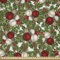 ABAKUHAUS Weihnachten Stoff als Meterware, Bälle Holly Alt, Microfaser Stoff für Dekoratives Basteln, 1M (230x100cm), Grün Rot