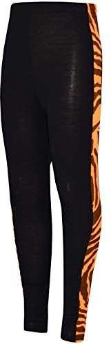 A2Z 4 Kids Zebra Print Panelled Leggings Girls Stretch Ages 7-13 | Trendy Party Dance Gym Sports Tights Comfortable Fashion Stretch Fit