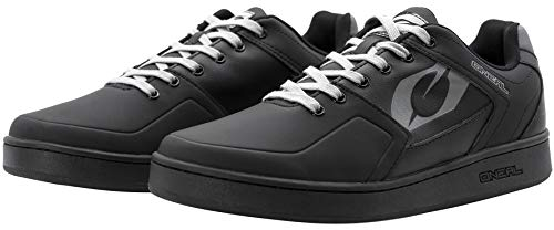O'NEAL | Mountainbike-Schuhe | MTB Downhill Freeride | Gleichgewicht zwischen Grip & Fußrepositionierung, Waben-Sohle | Pinned Flat Pedal Shoe Edition TBS | Erwachsene | Schwarz Grau | Größe 47