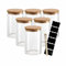 gouveo 6er Set hochwertiges 500 ml Vorratsglas aus Borosilikatglas mit Bambusdeckel – Luftdicht, Spülmaschinengeeignet, Ideal für Küche & Vorrat (BGR500B)