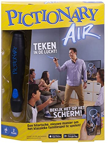Mattel Games GJG12 - Pictionary Air tekenspel voor het Hele gezin, koppelingen naar smart apparaten, geschikt voor 8 jaar en ouder