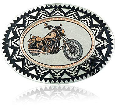 FRONT LINE JEWELRY Western-Cowboy-Gürtelschnallen, Bär, Ureinwohner, Hirsch, Wolf, Metall, Pferd, Adler, Zug, Wolf, Elch, Motorrad, Medium