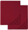 aqua-textil Luxury Bettwäsche zum Kombinieren Doppelpack 140 x 200 cm Spannbettlaken Bordeaux rot Baumwolle Mako Satin Bettlaken