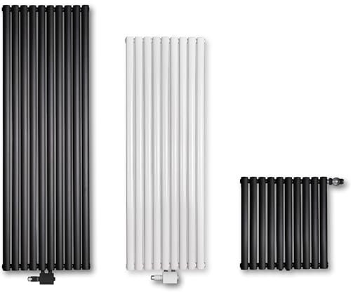 VILSTEIN Design Heizkörper Flach, Flachheizkörper, Paneelheizkörper, Wandheizkörper, Mittelanschluss & Seitenanschluss, Weiß, Einlagig, 1060W, Vertikal, 180x54 cm