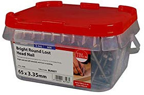 Timco Round Lost Head Nails - 65mm x 3.35mm - 2.5kg